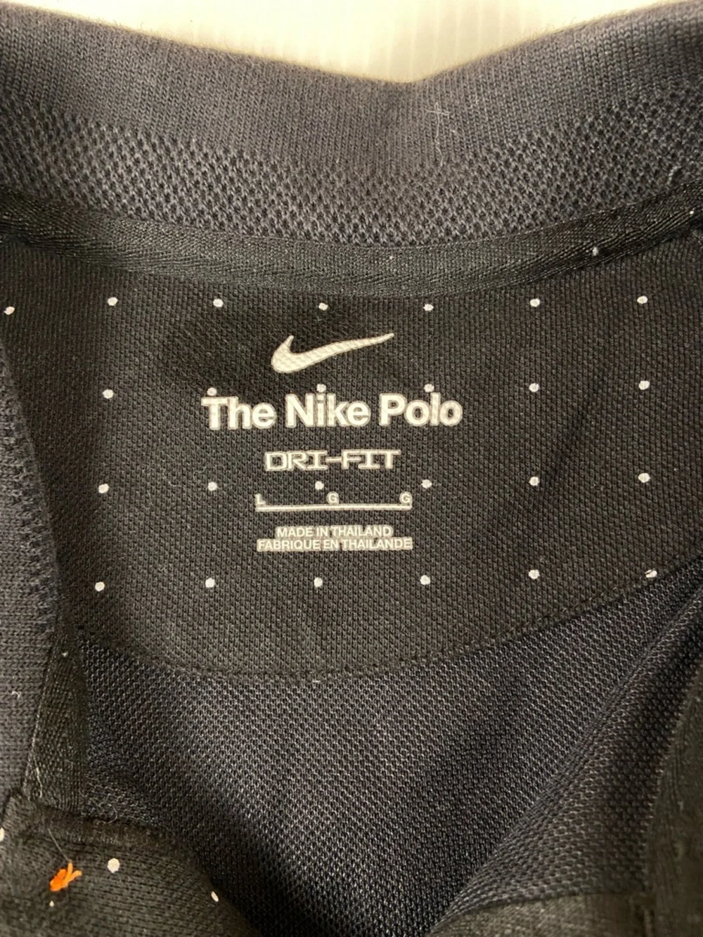 Nike Dri-FIT Polo Shirt Black Micro Dot Golf Athletic Mens Large - Picture 5 of 12